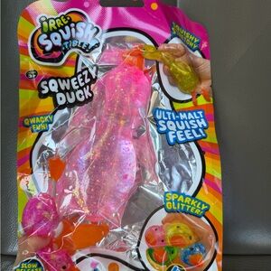 Ja-Ru Sqweezy Duck Kids Toy - Pink Sparkly Squish